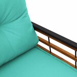 vidaXL Banc à couches en bois avec coussin Turquoise 114 x 55 x 77 cm
