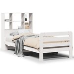 vidaXL Cadre de lit sans matelas blanc 90x200 cm bois de pin massif