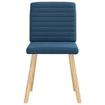 vidaXL Chaises à manger lot de 6 bleu tissu