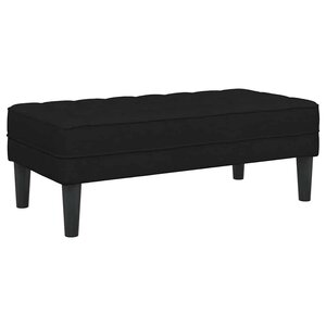 vidaXL banc Noir 113 x 57 x 39 cm tissu
