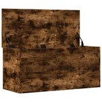 vidaXL Boîte de rangement chêne fumé 100x42x46 cm bois d'ingénierie
