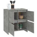 vidaXL Buffets 2 Pièces Gris béton 70x41x75 cm Bois d'ingénierie