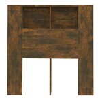 vidaXL Armoire de tête de lit Chêne fumé 100x18 5x102 5 cm