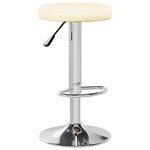 vidaXL Tabourets de bar lot de 2 crème similicuir