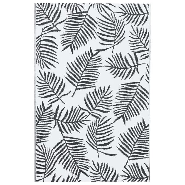 vidaXL Tapis d'extérieur ARAKIL Blanc et noir 190x290 cm PP