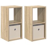 vidaXL Table de chevet 2 pc Chêne Sonoma 25 5 x 22 x 49 5 cm