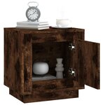 vidaXL Tables de chevet 2 Pièces chêne fumé 44x35x45 cm bois d'ingénierie