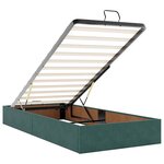 vidaXL Cadre de lit ottoman avec matelas vert foncé 200x200 cm velours