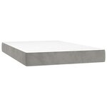 vidaXL Matelas de lit à ressorts ensachés gris clair 120x220x20 cm