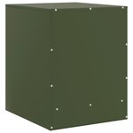 vidaXL Tables de chevet 2 Pièces vert olive 34 5x39x44 cm acier