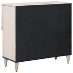 vidaXL Buffet avec porte Blanc 80 x 33 5 x 75 cm Bois de mangue massif