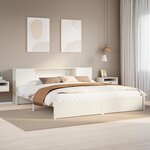 vidaXL Lit bibliothèque sans matelas blanc 200x200 cm bois pin massif