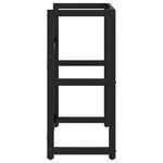 vidaXL Cadre de lavabo de salle de bain Noir 59x38x83 cm Fer