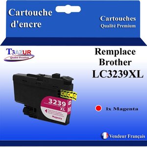 T3AZUR- Cartouche compatible avec Brother LC3239 XL Magenta pour Brother HL-J6000DW  HL-J6100DW