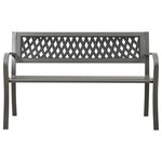 vidaXL Banc de jardin 125 cm acier gris