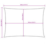 vidaXL Voile de parasol tissu oxford rectangulaire 2 5x4 m beige