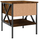 vidaXL Table de chevet chêne fumé 40x42x45 cm bois d'ingénierie