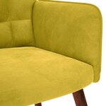 vidaXL Chaise de relaxation jaune velours