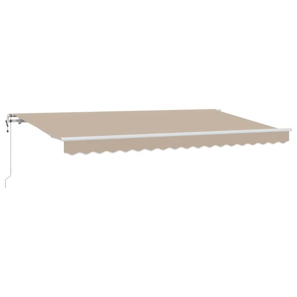 vidaXL Auvent Rétractable Beige 400 x 200 cm Polyester  Aluminium