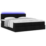 VidaXL Cadre de lit ottoman avec matelas noir 160x200 cm tissu