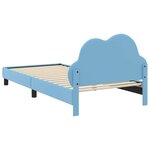 vidaXL Cadre de lit avec tête de lit Bleu 90 x 190 cm PU
