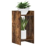 vidaXL Support de Plante 2 pièces Chêne fumé 30 x 30 x 60 cm