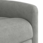 vidaXL Fauteuil inclinable gris clair tissu microfibre