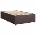 vidaXL Cadre de lit sans matelas marron foncé 120x200 cm tissu