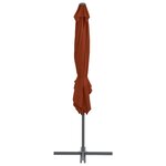 Vidaxl parasol déporté avec mât en acier terre cuite 250x250 cm