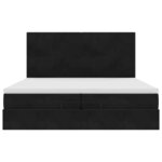 VidaXL Cadre de lit ottoman avec matelas noir 200x200cm velours