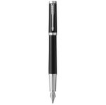 Stylo plume PARKER INGENUITY  Noir  Finition chromée  Plume Fine  cartouche d'encre noire  coffret cadeau