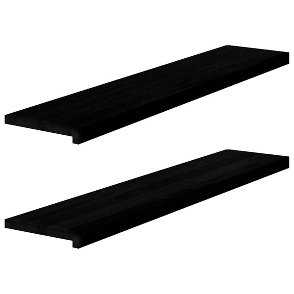 vidaXL Marches d'escalier 2 Pièces marron foncé 120x25x2 cm chêne massif