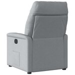 vidaXL Fauteuil inclinable électrique Gris clair Tissu