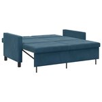 vidaXL Canapé-Lit Bleu Tissu