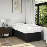 vidaXL Cadre de lit sans matelas noir 80x200 cm tissu