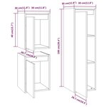 Vidaxl meubles tv 3 pièces marron miel bois massif de pin