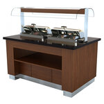 Buffet chaud avec 2 chafing dish gn 1/1 - combisteel -  - acier inoxydable 1600x1000x900/1450mm