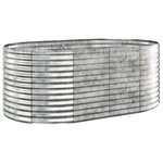 vidaXL Lit surélevé de jardin Acier galvanisé Argenté