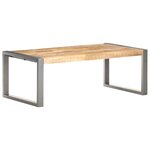 vidaXL Table basse 110x60x40 cm Bois de manguier brut