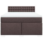 vidaXL Sommier à lattes de lit avec matelas Marron foncé 140x200 cm
