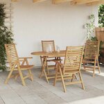 vidaXL Ensemble de salle à manger pour jardin 5 Pièces Marron
