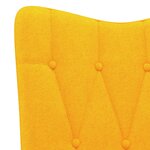 Vidaxl chaise de relaxation jaune moutarde tissu