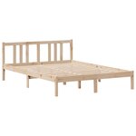 vidaXL Lit bibliothèque sans matelas 135x190 cm bois de pin massif