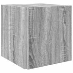 vidaXL Tables d'appoint 33 x 33 x 34 cm Engineered Wood Sonoma gris