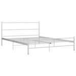 vidaXL Cadre de lit sans matelas blanc métal 120x200 cm