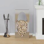vidaXL Portant de bois de chauffage 50x23x100 cm acier inoxydable
