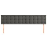 vidaXL Têtes de lit 2 Pièces Gris foncé 100x5x78/88 cm Velours