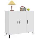 vidaXL Buffet blanc 90x34x80 cm bois d'ingénierie
