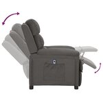 vidaXL Fauteuil inclinable électrique Gris foncé Tissu