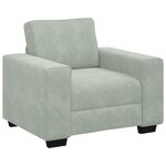 vidaXL Fauteuil Gris clair 60 cm Velours